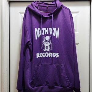 Death Row Records Hoodie Men's 2XL Purple Hooded Sweatshirt XXL Rap Hip Hop
